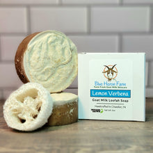 Load image into Gallery viewer, Lemon Verbena Goat Milk Loofah Soap