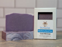 Load image into Gallery viewer, Blackberry Spiced Pear Goat Milk Soap
