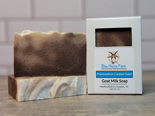 Marshmallow Caramel Swirl Goat Milk Soap
