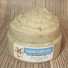 Load image into Gallery viewer, Vanilla Café Latte Goat Milk Emulsified Sugar Scrub, Coffee Sugar Scrub, Whipped Sugar Scrub, Body Polish, Coffee Gift